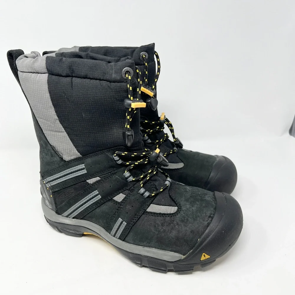 KEEN Shellback Mens Size 8.5 Winter Boots Black Grey KEEN.WARM Waterproof